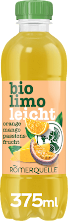 Erfrischungsgetränk Bio Limo Leicht Orange-Mango-Passionsfrucht Römerquelle
