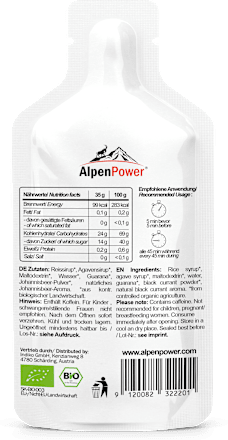 Energiegel Currant + Guarana AlpenPower