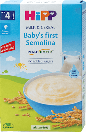 Instant kaša mleko i žitarice - bebina prva kašica, sa prebiotikom, od 4 meseca HiPP