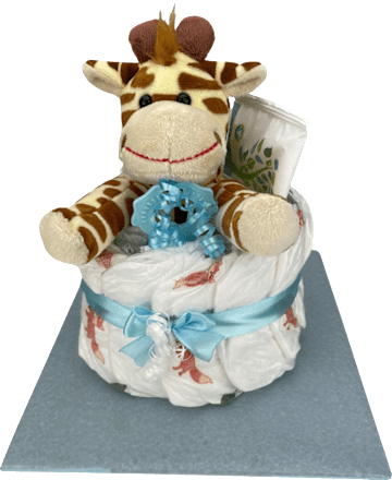 Windeltorte Giraffe blau Brandnation