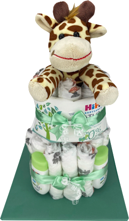 Windeltorte groß Giraffe grün Brandnation