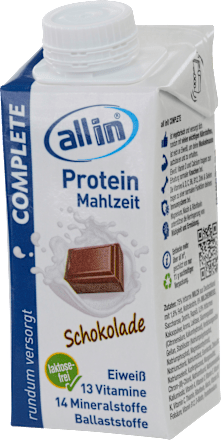 Trinkmahlzeit Protein Complete Schokolade allin