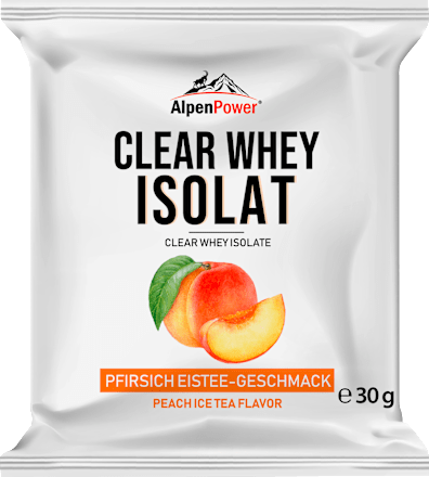 Whey Protein Clear Isolat Pfirsich Eistee AlpenPower