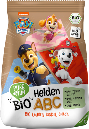 Knabbergebäck Laugen Dinkel Snack Helden ABC ab 3 Jahren PURE & FUN