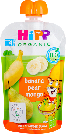 BIO Voćna zabava - banana, kruška i mango, 4+ meseci  HiPP
