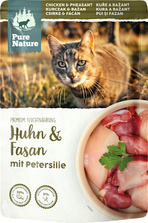 Nassfutter Katze mit Huhn, Fasan & Petersilie Pure Nature