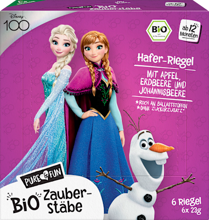 Bio ovsené tyčinky jablko, jahody a ríbezle PURE & FUN