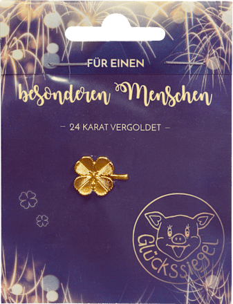 Glücksbringer vergoldetes Kleeblatt keine Marke