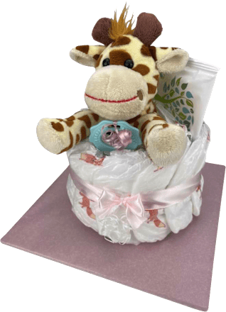 Windeltorte Giraffe rosa Brandnation