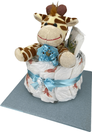 Windeltorte Giraffe blau Brandnation