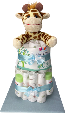 Windeltorte groß Giraffe blau Brandnation