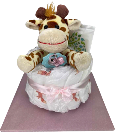 Windeltorte Giraffe rosa Brandnation