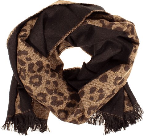Šal s leopard uzorkom - Brown PURSET