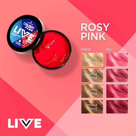 LIVE Colour & Care maska na vlasy Rosy Pink Schwarzkopf LIVE