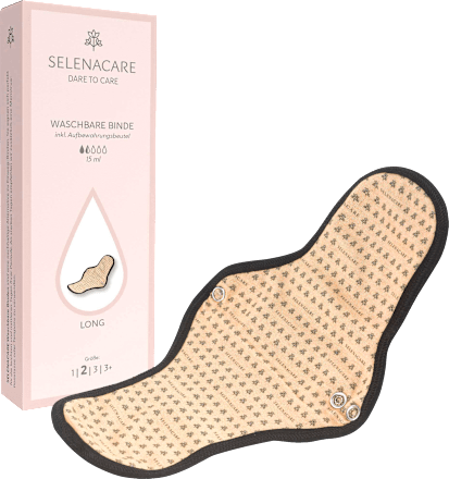 Waschbare Binde nude, Gr. 2 Long SELENACARE