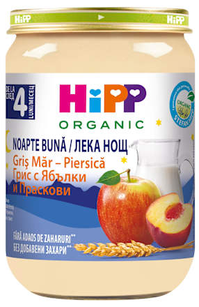 Griş cu măr și piersică 4+ ECO HiPP