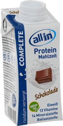Trinkmahlzeit Protein Complete Schokolade allin