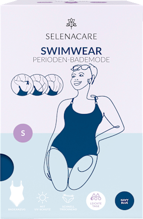 Periodenunterwäsche Swimwear Badeanzug blue Gr. S SELENACARE