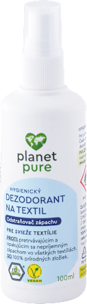 Hygienický dezodorant na textil - odstraňovač zápachu  planet pure
