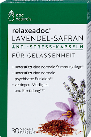 Anti-Stress-Kapseln Lavendel-Safran relaxeadoc