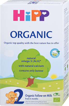 Ekološko nadaljevalno mleko Organic 2, 6 m+ HiPP