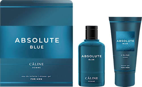 Geschenkset Weihnachten Caline Homme "Absolute Blue" 2tlg CÂLINE