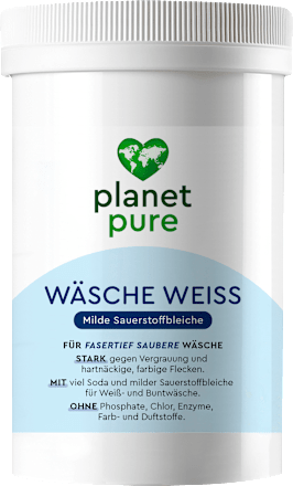 Wäsche Weiß mit aktivem Sauerstoff Öko planet pure