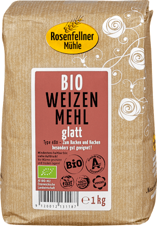 Weizenmehl Bio glatt Type 480 Rosenfellner Mühle