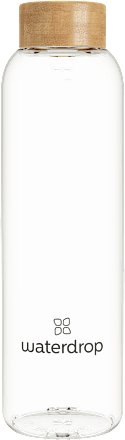 Trinkflasche aus Glas Transparent waterdrop