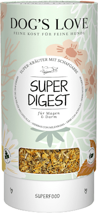 Nahrungsergänzung für Hunde Kräutermischung "Super Digest" für Magen & Darm DOG´S LOVE
