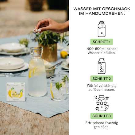 Getränkewürfel Microdrink Eistee Zitrone (12 Stück) waterdrop