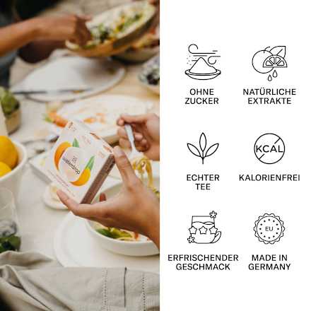 Getränkewürfel Microdrink Eistee Pfirsich (12 Stück) waterdrop