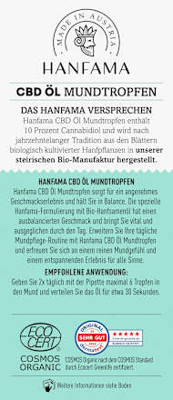 CBD Mundtropfen Öl 10% Hanfama