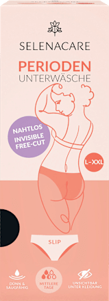 Periodenunterwäsche Slip Freecut schwarz Gr. L-XXL SELENACARE