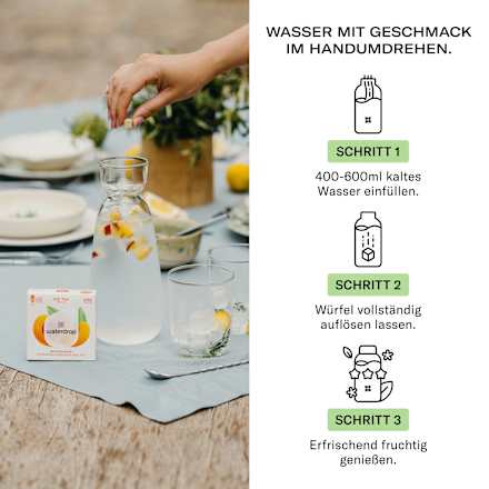 Getränkewürfel Microdrink Eistee Pfirsich (12 Stück) waterdrop