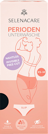 Periodenunterwäsche Slip Freecut schwarz Gr. XS-M SELENACARE