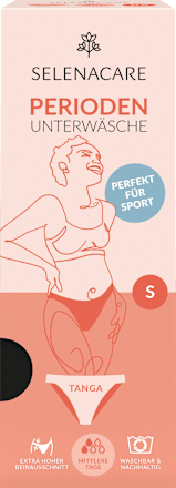 Periodenunterwäsche Active Tanga schwarz, Gr. S SELENACARE