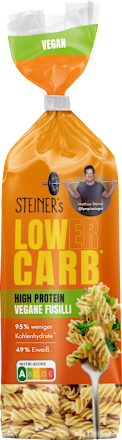 Nudeln, LOWer Carb High Protein vegane Fusilli Steiner‘s
