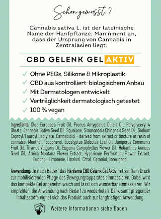 CBD Gelenk Gel Aktiv Hanfama