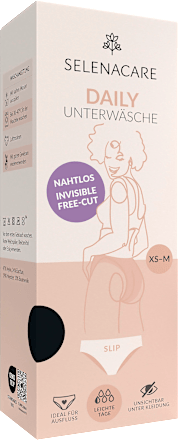 Tagesslip Freecut Daily schwarz Gr. XS-M SELENACARE