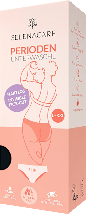 Periodenunterwäsche Slip Freecut schwarz Gr. L-XXL SELENACARE