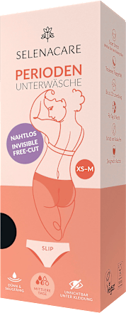 Periodenunterwäsche Slip Freecut schwarz Gr. XS-M SELENACARE