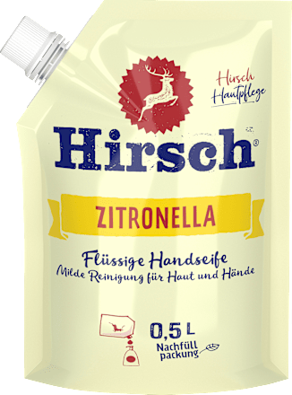 Flüssigseife Zitronella Nachfüllbeutel Hirsch