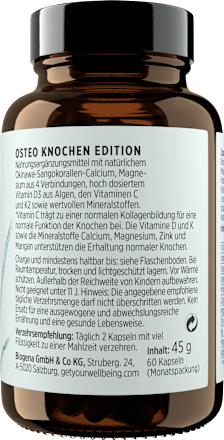 Osteo Knochen Edition Kapseln 60 St get your well being BY BIOGENA
