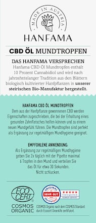 Mundtropfen CBD Öl 10 % Hanfama