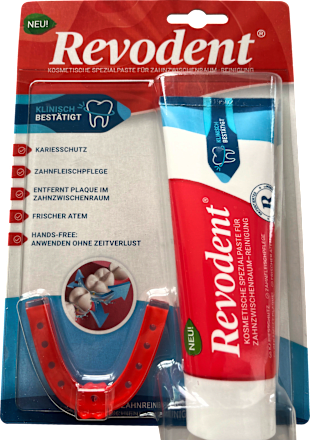 Zahnpasta mit Spezialreinigungsschiene Revodent