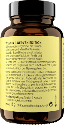 Vitamin B Nerven Edition Kapseln 60 St get your well being BY BIOGENA