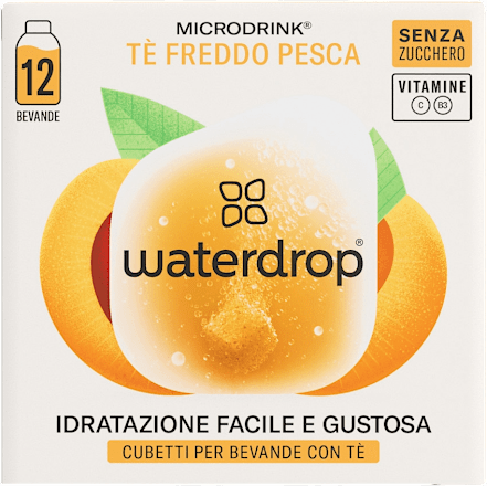 Microdrink al gusto di tè alla pesca waterdrop