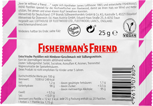 Pastillen, Raspberry, zuckerfrei Fisherman's Friend