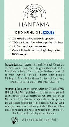 Königs Cannabis CBD Kühl Gel Hanfama